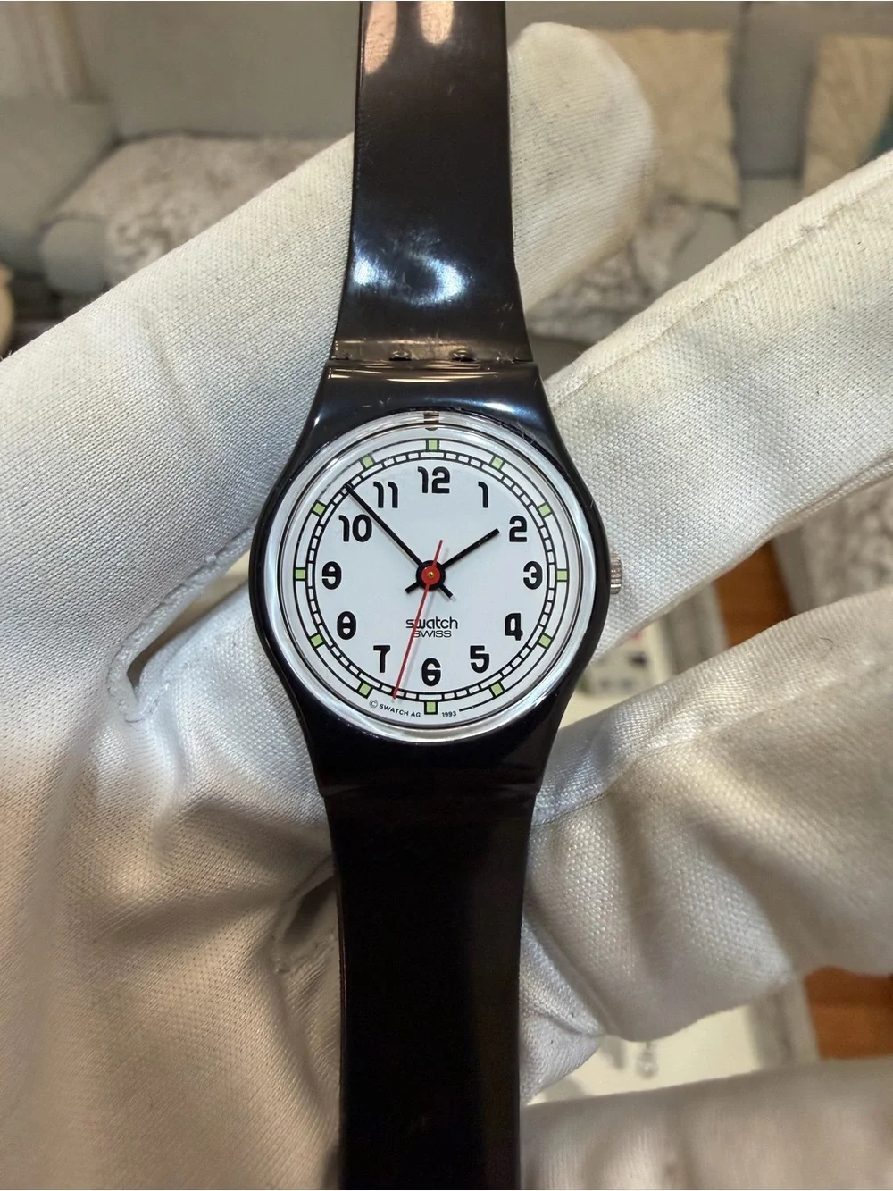Vintage 1994 Swatch Impair LB135 Ladies Watch Black White Dial Full Set Case Man